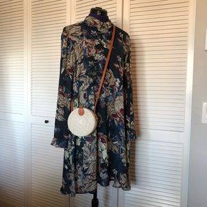 COPY - Flower print long sleeve dress